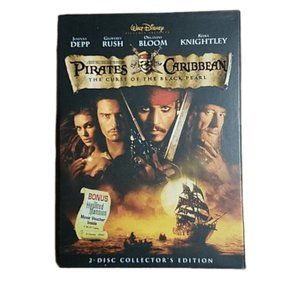 Pirates of the Caribbean The Curse Of The Black Pearl Movie DVD 2 Disc Set Depp